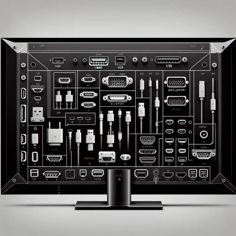 What are the common ports found on an OLED monitor?