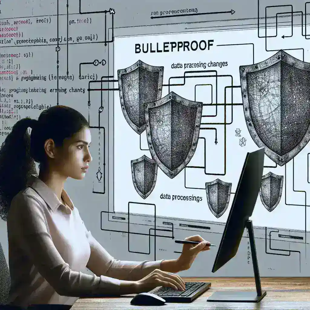 "Developer analyzing parsing logic code on a computer screen, illustrating strategies for resilient data processing in software development."