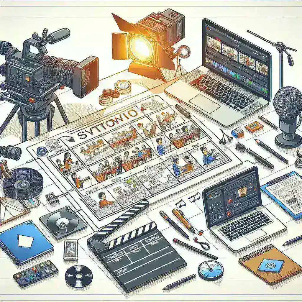"Essential elements for a compelling brand video edit, showcasing key components like logo placement, engaging visuals, and on-screen text highlights in a professional editing environment."